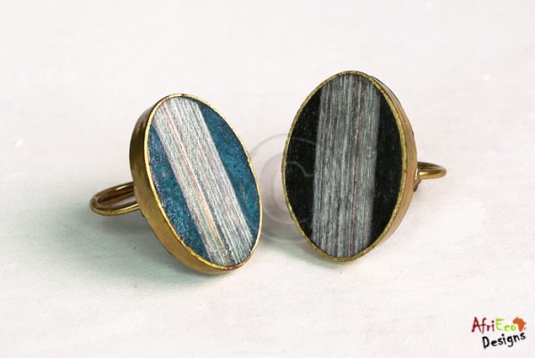 Upcycling-Ring "Stripe"